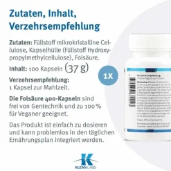 Folsäure 400 µg Kapseln, 100 St><noscript><img width=