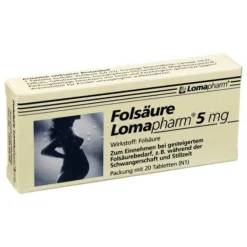 Folsäure Lomapharm 5 mg Tabletten, 20 St