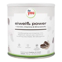 For You eiweiß power Cookies & Cream Pulver, 750 g