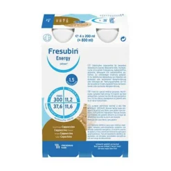 Fresubin Energy Drink Cappuccino Trinkflasche, 4X200 ml