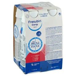 Fresubin Energy Drink Erdbeere Trinkflasche, 4X200 ml> Trinknahrung