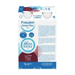 Fresubin Energy Fibre Drink Kirsche Trinkflasche, 4X200 ml