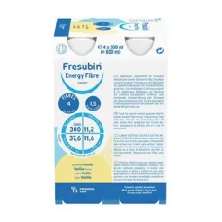 Fresubin Energy Fibre Drink Vanille Trinkflasche, 6X4X200 ml> Trinknahrung