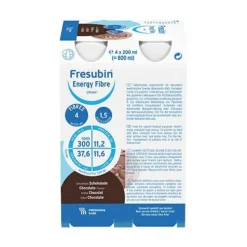 Fresubin Energy Fibre Drink Schokolade Trinkflasche, 4X200 ml> Trinknahrung