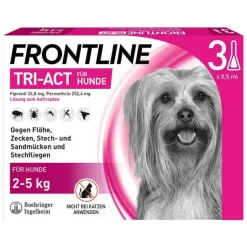 FRONTLINE TRI-ACT® gegen Zecke, Floh und fliegende Insekten bei Hunden (2-5kg), 3 St