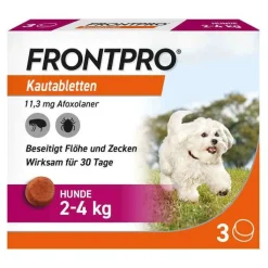 FRONTPRO 11 mg Kautabletten für Hunde 2 - 4 kg, 3 St