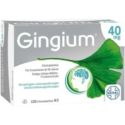 Gingium 40 mg Filmtabletten, 120 St> Ginkgo|Durchblutungs Tabletten