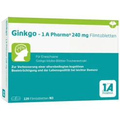 1A Pharma Ginkgo – 1 A Pharma® 240 mg Filmtabletten, 120 St> Ginkgo|Durchblutungs Tabletten