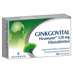 Heumann GINKGOVITAL 120 mg Filmtabletten, 30 St> Ginkgo|Durchblutungs Tabletten