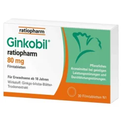 Ginkobil ratiopharm 80mg mit Ginkgo biloba, 30 St