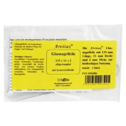 Glasnagelfeile 2x11x135 abgerundet mit Hülle, 1 St