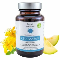 Glückskraft mit Griffonia Kapseln, 60 St> Vitamin B6 (Pyridoxin)|Vitamin B5 (Pantothensäure)