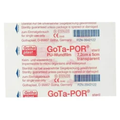 Gota -Por PU Wundfilm 7,2x5 cm steril Pflaster, 1 St> Sterilpflaster