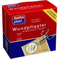 Gothaplast Wundpflaster elast 6 cm x 5 m Rolle, 1 St> Wundpflaster