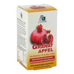 Granatapfel 500 mg plus Vitamin C + B12 + Zink + Selen, 60 St