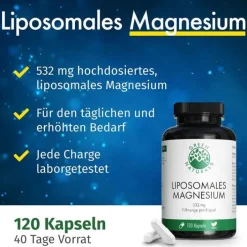Green Naturals Magnesiumcitrat liposomal veg.Kapseln , 120 St> Magnesium