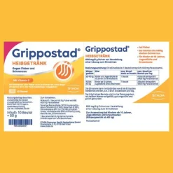 Grippostad Heißgetränk bei Schmerzen und Fieber , 10 St