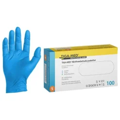 TIGA-MED Handschuhe Einweg Nitril puderfrei Größe S, 100 St> Einmalhandschuhe