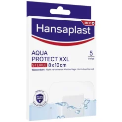 Hansaplast AQUA PROTECT XXL Wundverband steril 8x10 cm, 5 St