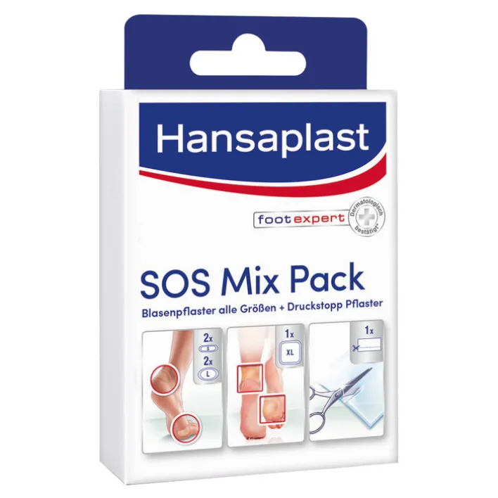 Hansaplast Blasenpflaster SOS Mix Pack, 6 St> Blasenpflaster|Heftpflaster