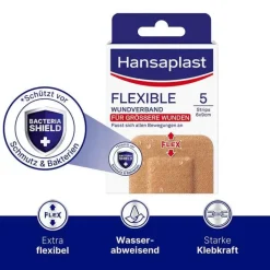 Hansaplast FLEXIBLE Wundverband 6x9 cm Strips, 5 St> Strips