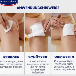 Hansaplast Soft Kompressen 7,5x7,5 cm steril, 5X2 St