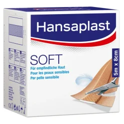 Hansaplast Soft Pflaster 5mx8cm Rolle, 1 St