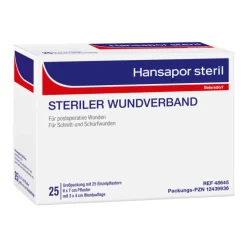 Hansapor steril Wundverband 6x7 cm, 25 St> Wundverband|Wundpflaster