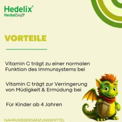 Hedelix Herbalsept Immun Lutscher Kids, 6 St>Kinder Vitamin C (Ascorbinsäure)|Immunsystem