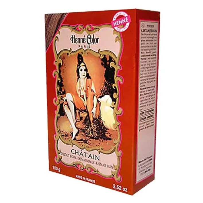 Henna Color Pulver kastanienbraun Chatain, 100 g> Haarfarbe