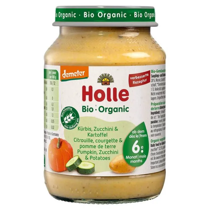 Holle Zucchini und Kürbis mit Kartoffeln, 190 g> Babybrei