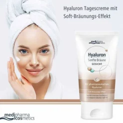 Medipharma Cosmetics Hyaluron Sanfte Bräune Gesichtspflege Creme, 50 ml> Selbstbräuner