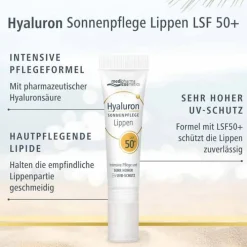 Medipharma Cosmetics Hyaluron Sonnenpflege Lippen LSF 50+ , 7 ml><noscript><img width=