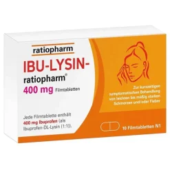 IBU LYSIN ratiopharm 400 mg - mit Ibuprofen, 10 St