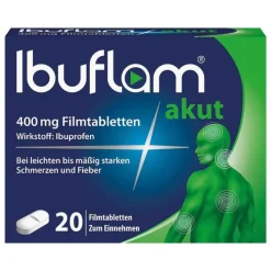 Ibuflam ® akut: 400 mg Ibuprofen Schmerztabletten, 20 St> Zahnschmerztabletten|Regelschmerzen Tabletten