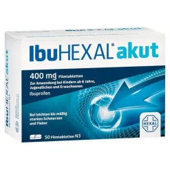 Ibuhexal akut 400 mg Filmtabletten, 50 St> Zahnschmerztabletten|Regelschmerzen Tabletten