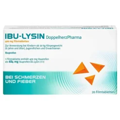 IBU-LYSIN DoppelherzPharma 400 mg Filmtabletten , 20 St