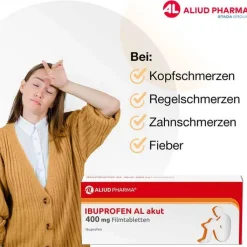 IBUPROFEN AL akut 400 mg Filmtabletten, 10 St