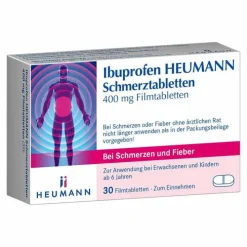 Heumann Ibuprofen Schmerztabletten 400 mg, 30 St> Zahnschmerztabletten|Kopfschmerztabletten