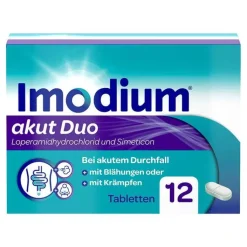 Imodium akut Duo - bei akutem Durchfall mit Blähungen, 12 St