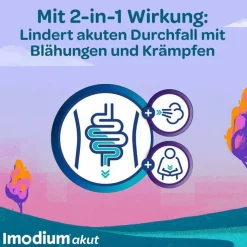 Imodium akut Duo - bei akutem Durchfall mit Blähungen, 12 St