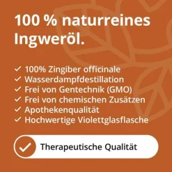 Casida Ingwer Öl naturrein ätherisches Öl, 10 ml> Aromatische Düfte