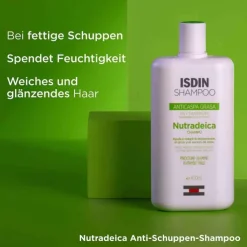 ISDIN Nutradeica Shampoo gegen Schuppen und fettiges Haar, 400 ml