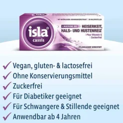 Isla ® cassis Pastillen, 30 St> Husten & Halsbonbons|Hustenstiller