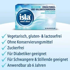 Isla ® med akut Pastillen, 20 St> Hustenstiller|Halsschmerztabletten