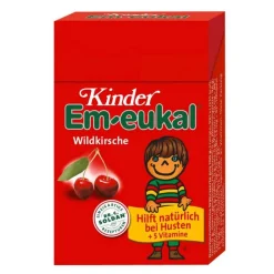 Kinder Em-eukal Hustenbonbons Wildkirsche zuckerhaltig Pocketbox, 40 g