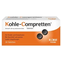 Kohle-Compretten Tabletten, 30 St>Kinder Mittel Gegen Durchfall & Erbrechen|Für Unterwegs
