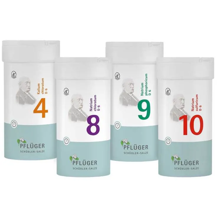 Kombination der Schüssler Salze Nr. 4, Nr. 8, Nr. 9 und Nr. 10, 1600 St