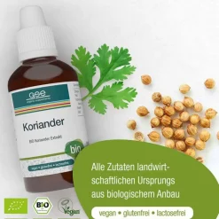Koriander Extrakt Bio 24,3% V / V, 50 ml