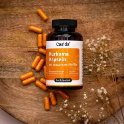 Casida Kurkuma Kapseln + Pfeffer Curcumin hochdosiert, 90 St> Kurkuma Kapseln